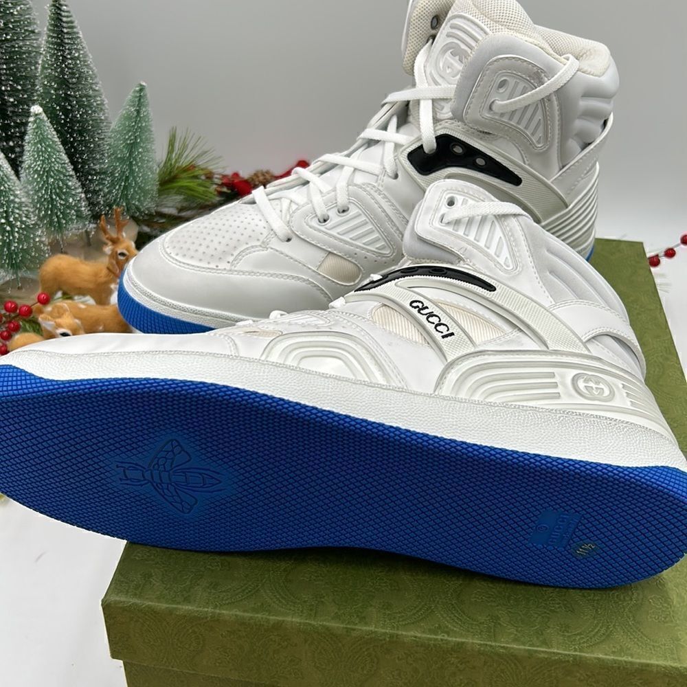 Men’s Gucci basket GG Supreme high top sneakers size 11.5 made in Italy - Picture 11 of 11
